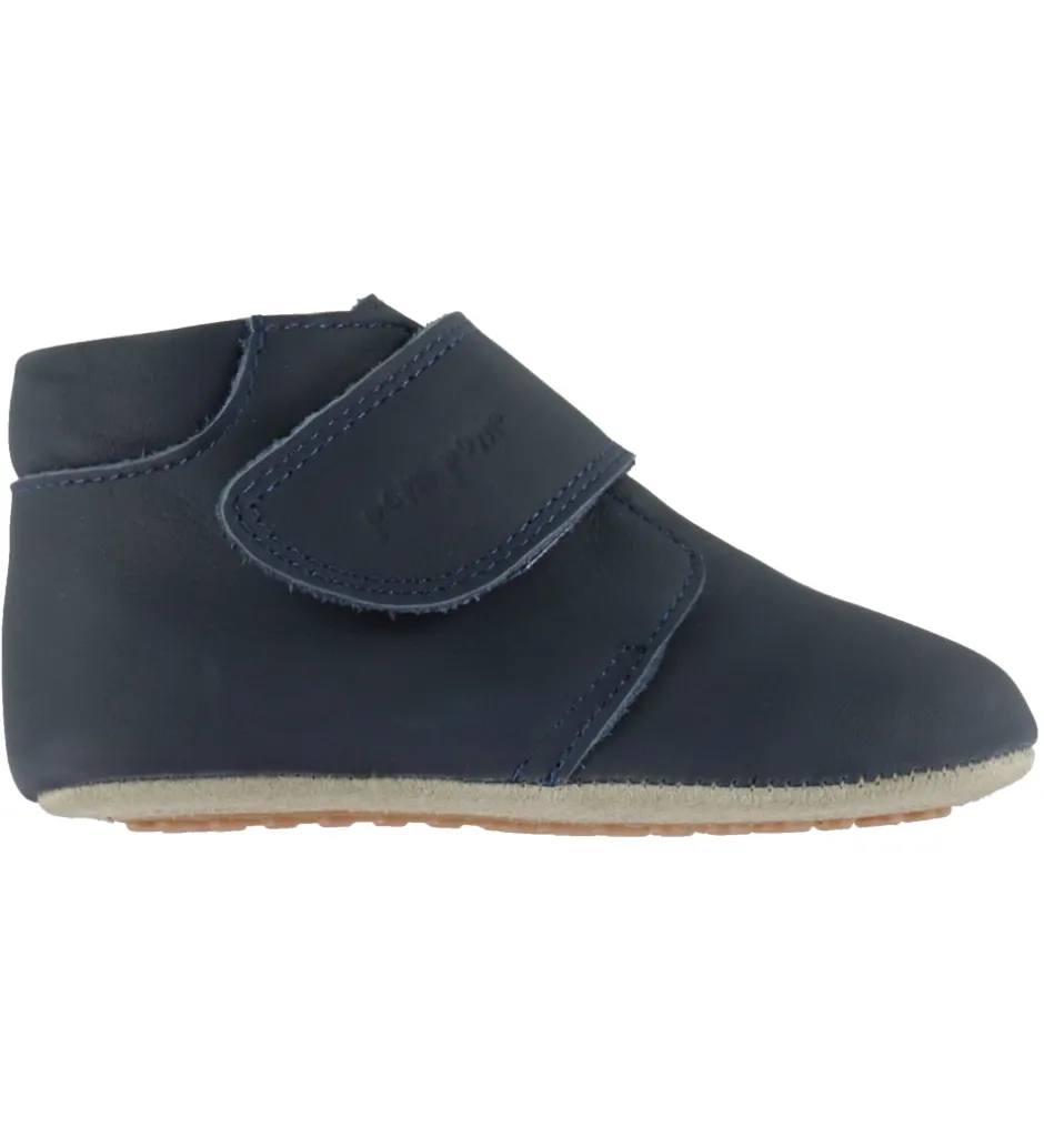 Børnesko Og Babysko|Begyndersko*Pom Pom Skindfutter - Beginners Velcro - Noos - Navy