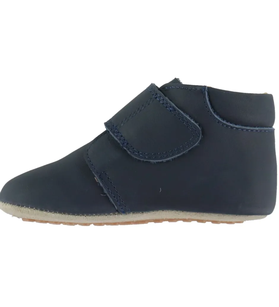 Børnesko Og Babysko|Begyndersko*Pom Pom Skindfutter - Beginners Velcro - Noos - Navy