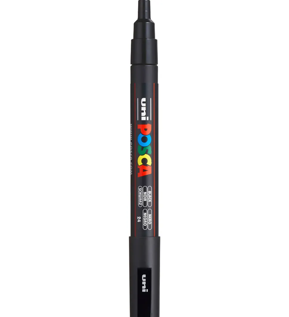 Tuscher Og Farver*Posca Tuscher - PC-3M - 4 stk. - Rød/Gul/Blå/Sort