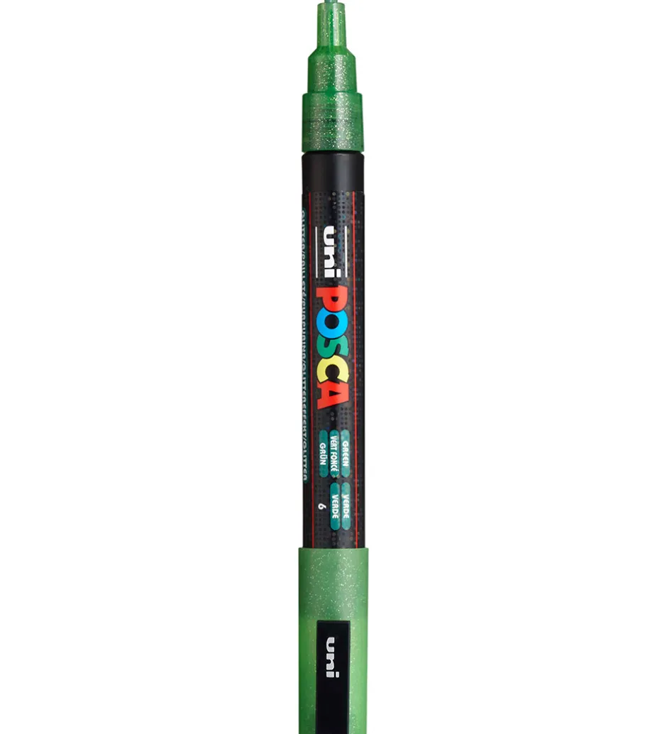 Posca Tuscher - PC-3M - 4 stk. - Blå/Grøn/Lilla m. Glimmer
