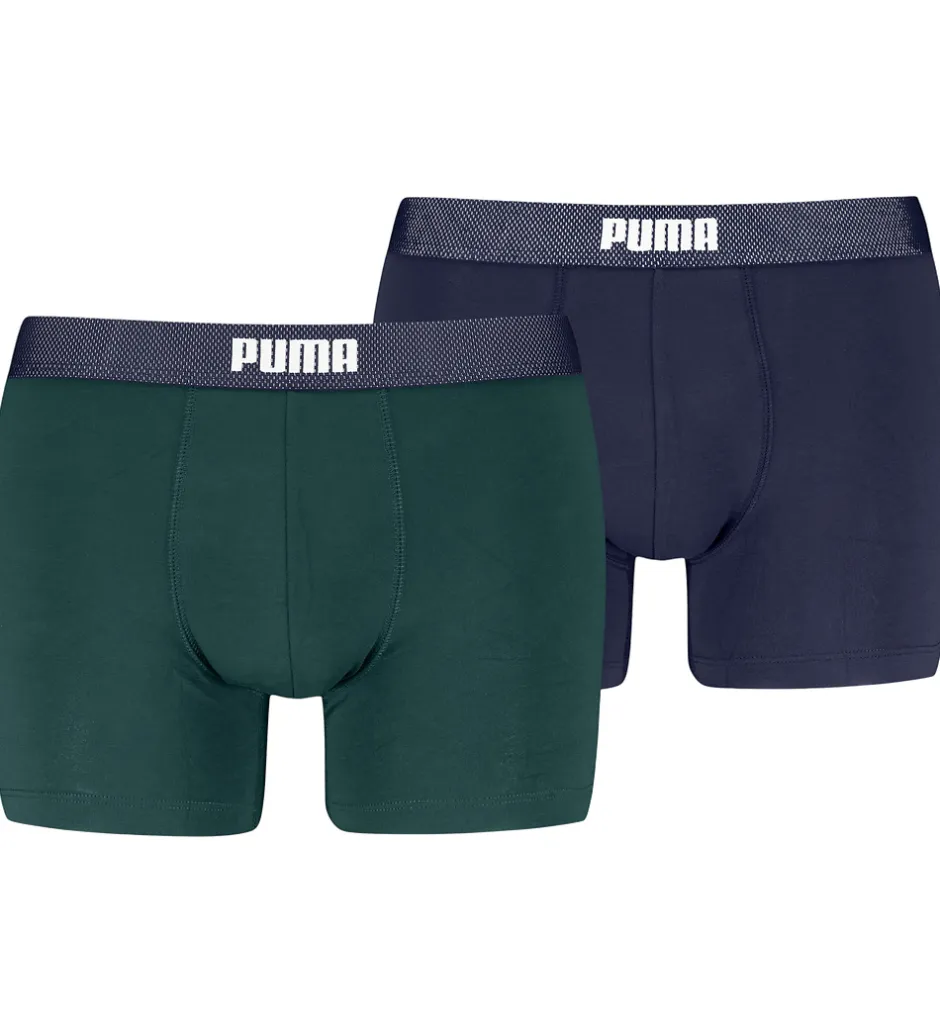 Børn Puma Boxershorts - 2-pak - Grøn/Navy