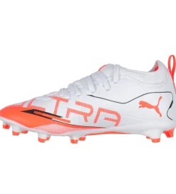 Fodboldstøvler - Kunst (Ag)|Fodboldstøvler - Græs (Fg)*Puma Fodboldstøvler - Ultra 5 Match FG/AG Jr - Hvid/Sort/Glowing