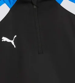 T-Shirts Og Toppe|Træning Og Gymnastik*Puma Træningsbluse m. Lynlås - Sort m. Blå/Hvid