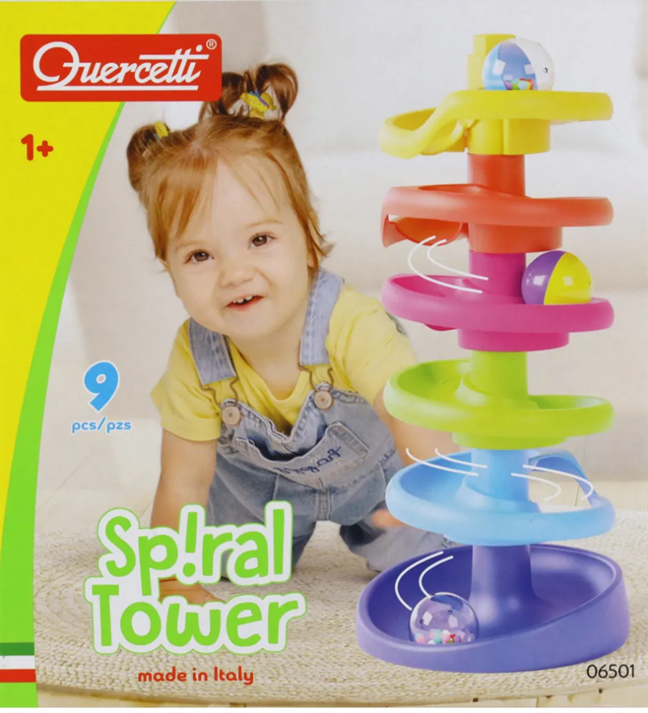 Kuglebaner*Quercetti Kuglebane - Spiral Tower - 10 Dele - 6501
