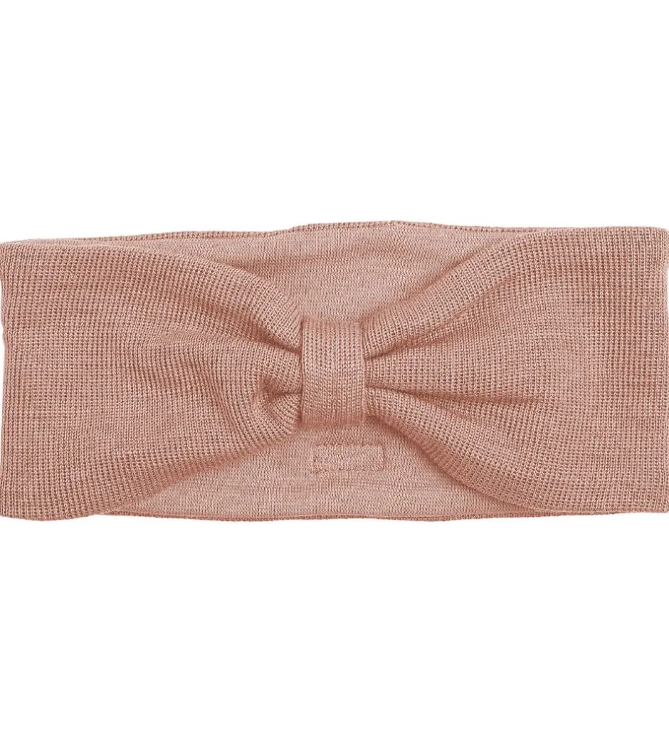 Børn Racing Kids Pandebånd - Uld/Bomuld - Dusty Rose m. Sløjfe