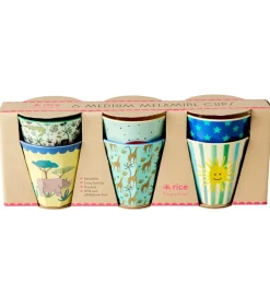 Kop Og Tudekop*Rice Kopper - Melamin - 6 stk. - 250 ml - Multi/Funky Prints
