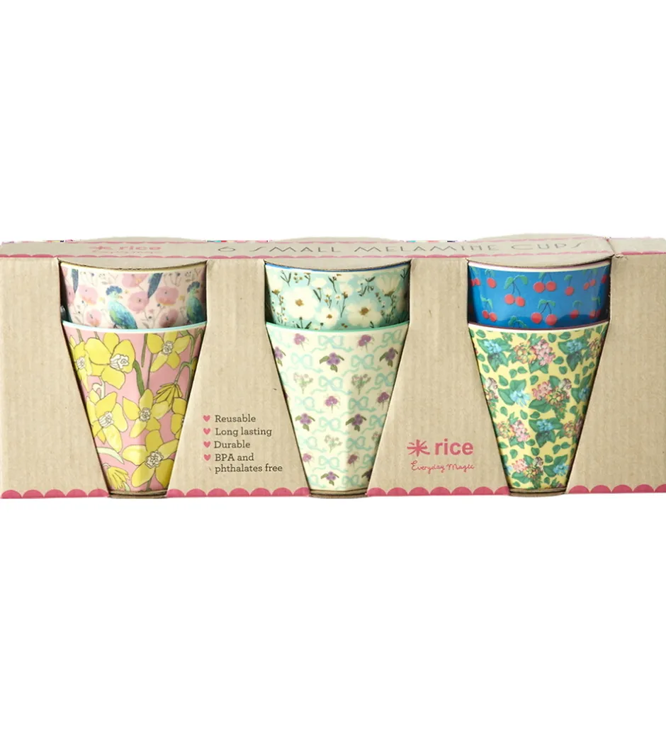 Kop Og Tudekop*Rice Kopper - Melamin - 6 stk. - 160 ml - Show Your True Colors