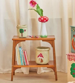 Kurve|Opbevaring*Rice Opbevaringskurv - Raffia/Søgræs - Happy Forest - 15x16 cm -