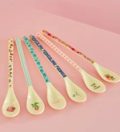 Børn Rice Ske - Melamin - Latte - Pink/Check It Out
