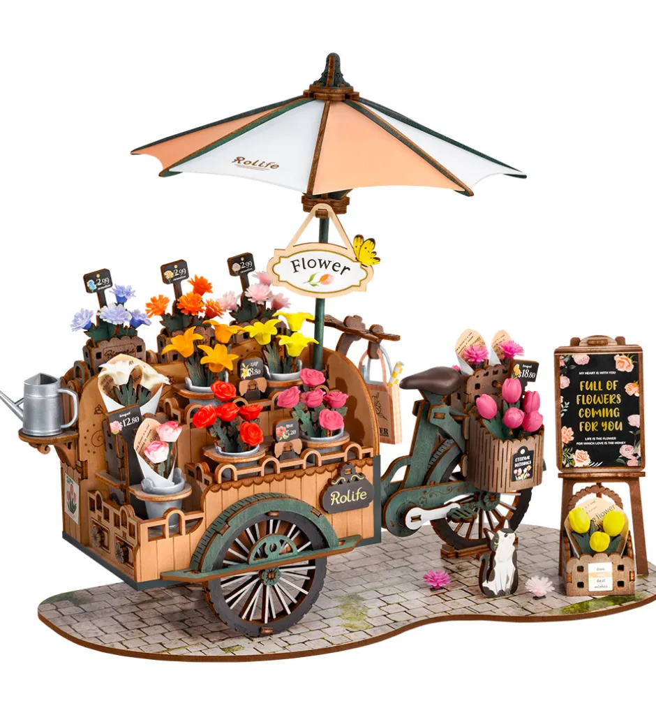 Puslespil*Rolife Miniature-diorama - DIY - Blossom Cart TGS03 - 187 Dele