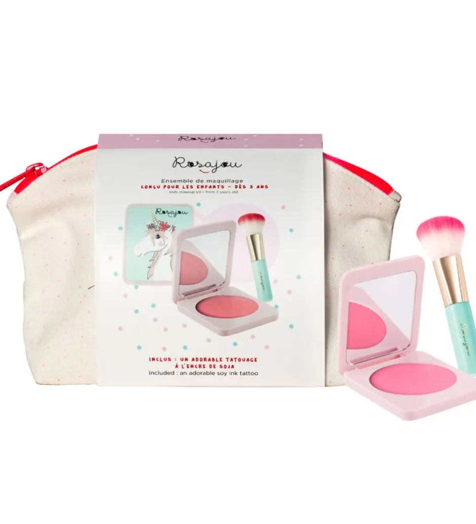 Sminke*Rosajou Sminkesæt - Blush mm. - 4 Dele - Rosa