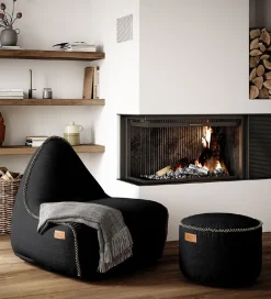 Sækkestole|Stole*SACKit Sækkestol - Canvas Lounge Chair - 96x80x70 cm - Sort