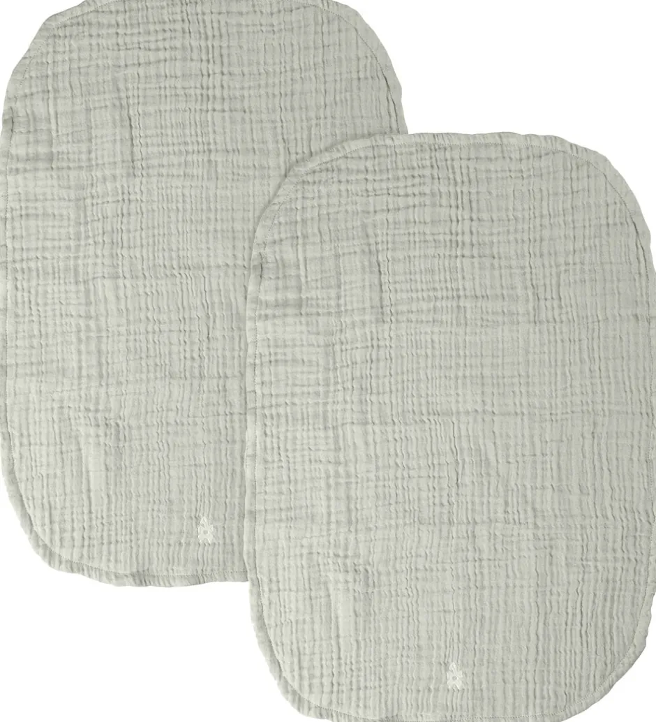 Pusletid|Puslepuder Og -Underlag*Sebra Pusleunderlag - 2-pak - Musselin - Mist Green