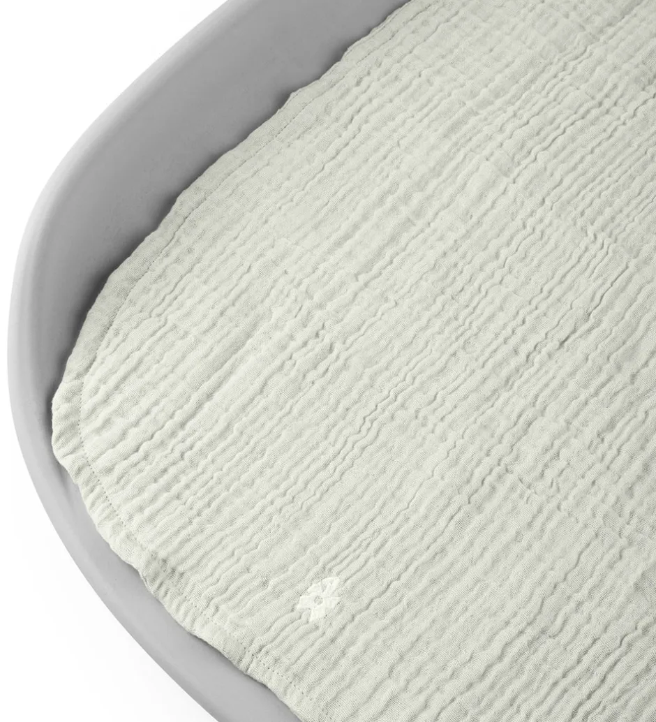Pusletid|Puslepuder Og -Underlag*Sebra Pusleunderlag - 2-pak - Musselin - Mist Green
