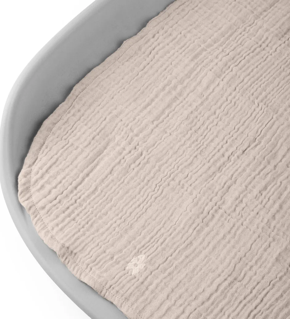 Pusletid|Puslepuder Og -Underlag*Sebra Pusleunderlag - 2-pak - Musselin - Jetty Beige