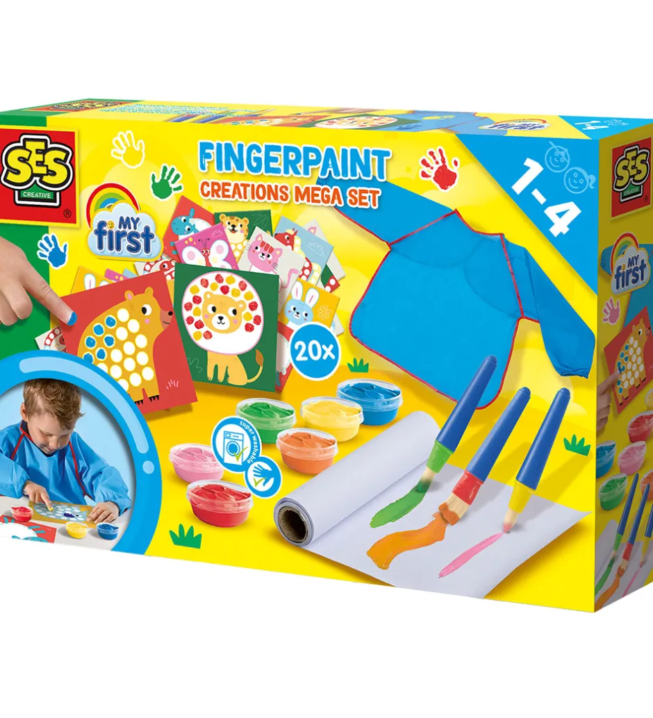 Maling|Kreasæt*SES Creative - Min Første - Fingermaling Megasæt
