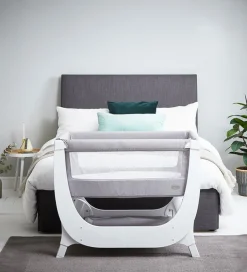 Senge*Shnuggle Babyseng - Air - Bedside Crib - 95x56 cm - Dove Grey