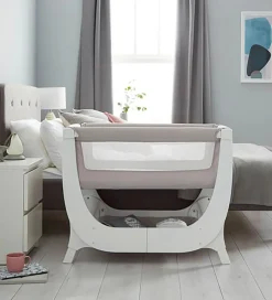 Senge*Shnuggle Babyseng - Air - Bedside Crib - 95x56 cm - Stone Grey