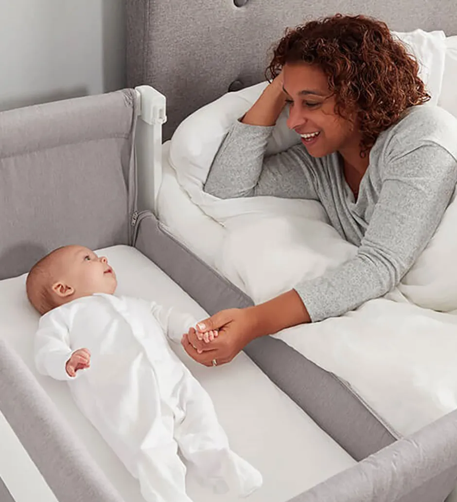 Senge*Shnuggle Babyseng - Air - Bedside Crib - 95x56 cm - Stone Grey