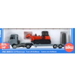Biler, Tog Og Køretøjer*Siku Lastbil - MAN Truck m. Bulldozer - 1:87 - 1762