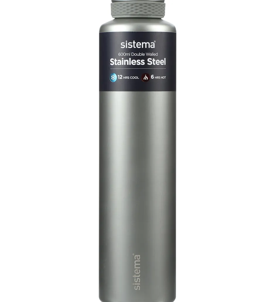 Termoflasker|Drikkedunke*Sistema Termoflaske - Stainless Steel - 600 ml - Wintergreen