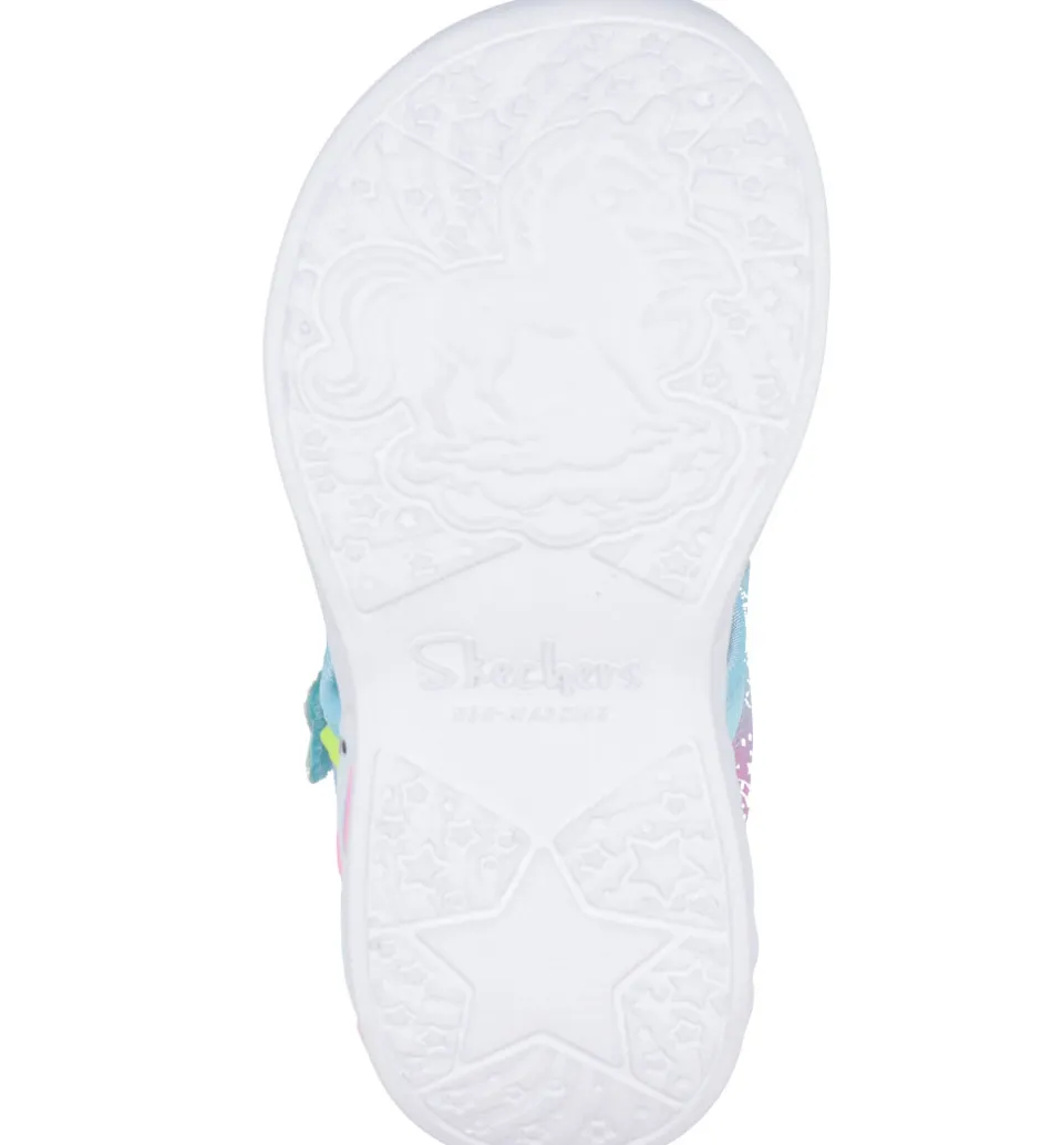 Blinkesko*Skechers Sandaler m. Lys - Unicorn Dreams - Purple Multicolor