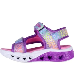 Blinkesko*Skechers Sandaler m. Lys - Flutter Hearts - Lavender/Multi
