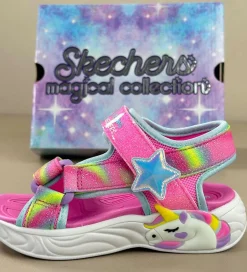 Blinkesko*Skechers Sandaler m. Lys - Dreamy Unicorns - Pink/Multi