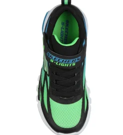 Blinkesko*Skechers Sko m. Lys - Dezlo - Sort/Blå/Lime