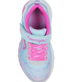 Blinkesko*Skechers Sko m. Lys - Eternal Heart Lights - Lyseblå/Multi
