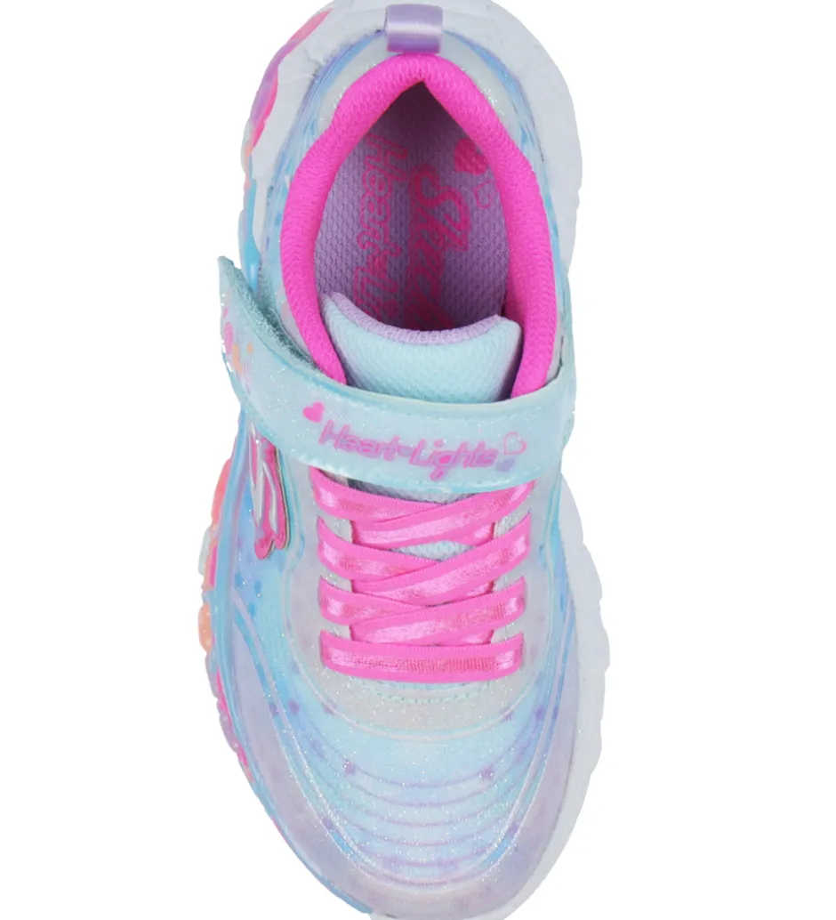 Blinkesko*Skechers Sko m. Lys - Eternal Heart Lights - Lyseblå/Multi