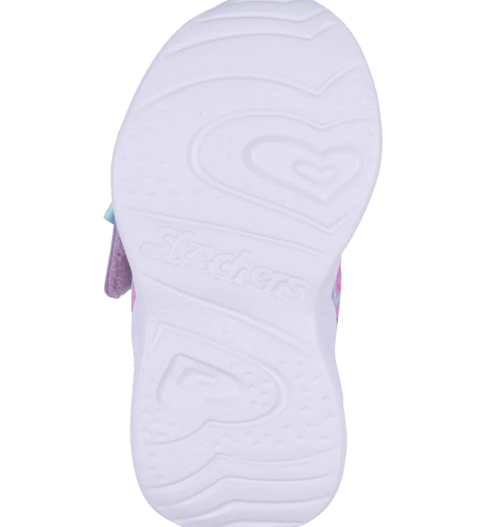 Blinkesko*Skechers Sko m. Lys - Eternal Heart Lights - Lyseblå/Multi