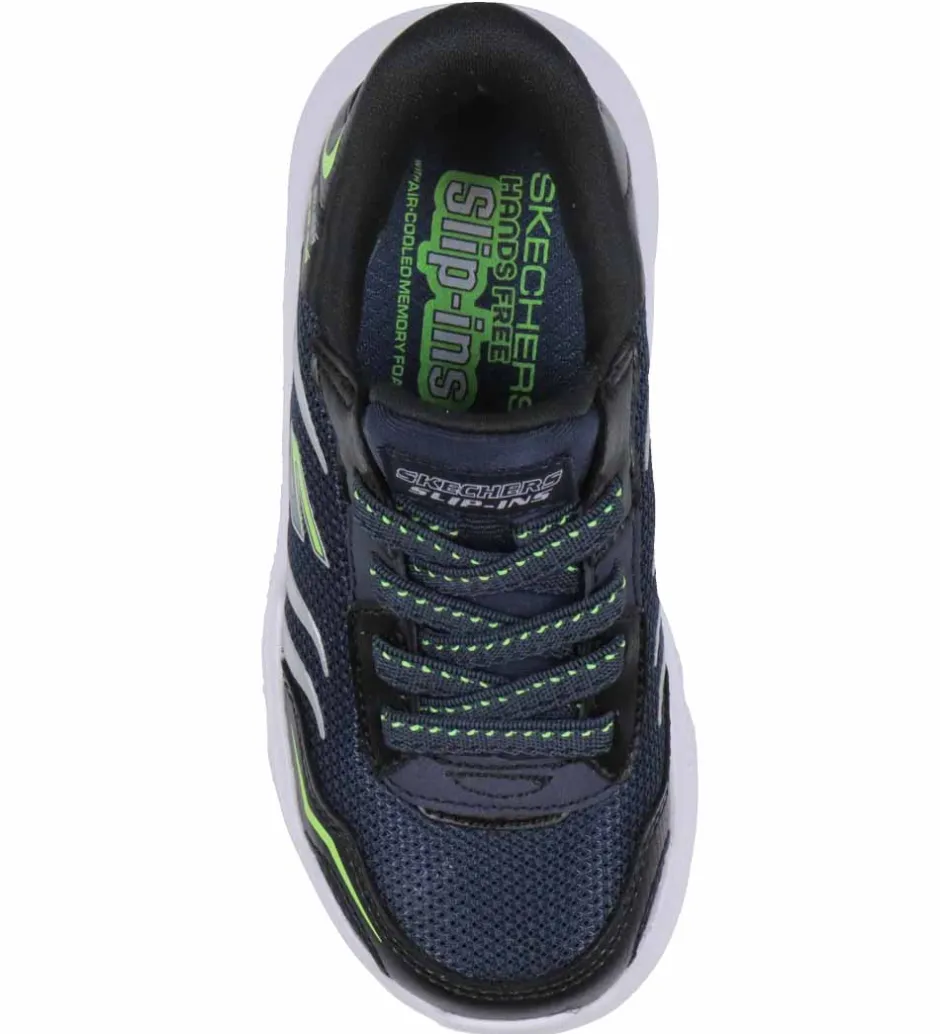 Blinkesko*Skechers Sko m. Lys - Meteor Light - Brisk Beams - Navy/Sort