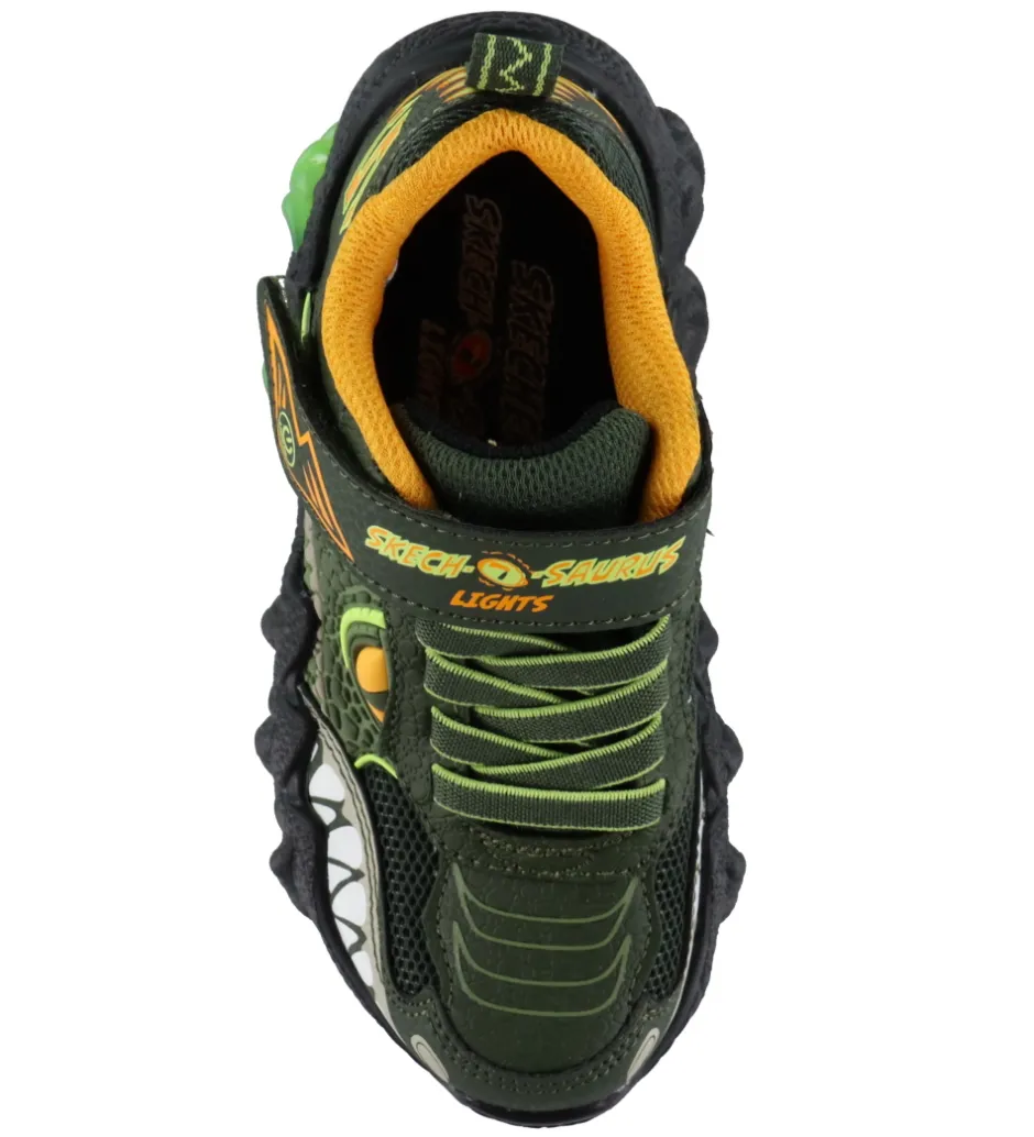 Skechers Sko m. Lys - Skech-O-Saurus - Olive