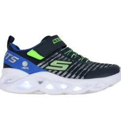 Blinkesko*Skechers Sko m. Lys - Twisty Brights - Navy/Blue