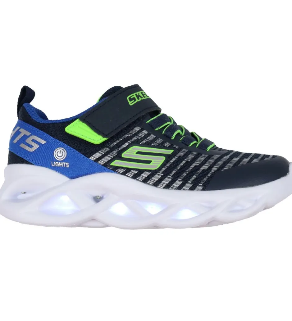 Blinkesko*Skechers Sko m. Lys - Twisty Brights - Navy/Blue