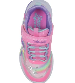 Blinkesko*Skechers Sko m. Lys - Unicorn Chaser - Pink/Multi