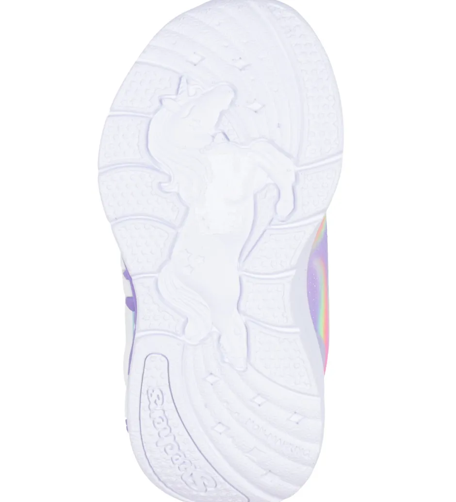 Blinkesko*Skechers Sko m. Lys - Unicorn Chaser - Lavender/Multi