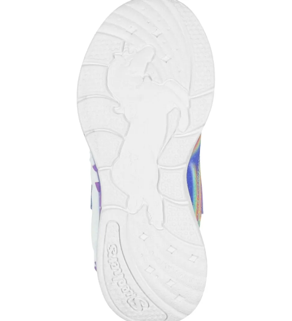 Blinkesko*Skechers Sko m. Lys - Unicorn Chaser - Blue/Multi