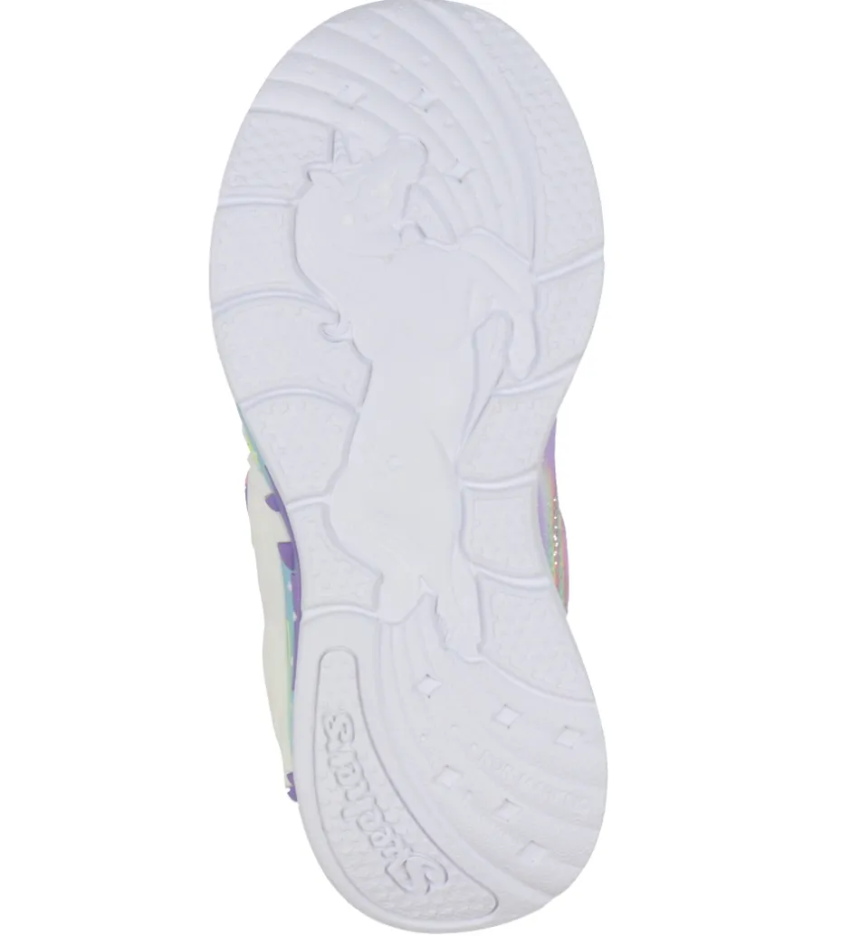 Blinkesko*Skechers Sko m. Lys - Unicorn Chaser - Lavender/Multi