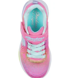 Blinkesko*Skechers Sko m. Lys - Wavy Beams - Pink/Multi