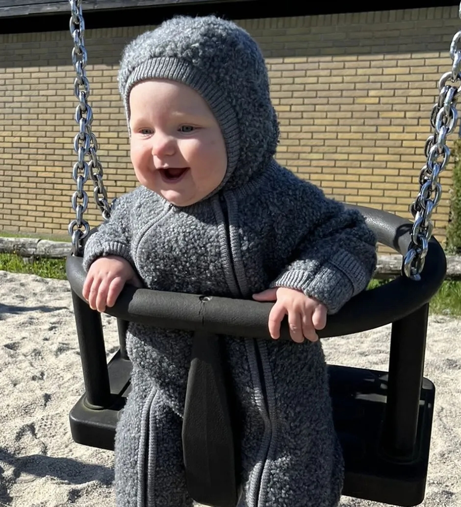 Børn Smallstuff - Køredragt m. Lynlås - Grey Melange