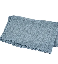 Tæpper|Børneværelset*Smallstuff Babytæppe - Uld - 80x100 cm - Fishbone - Blå