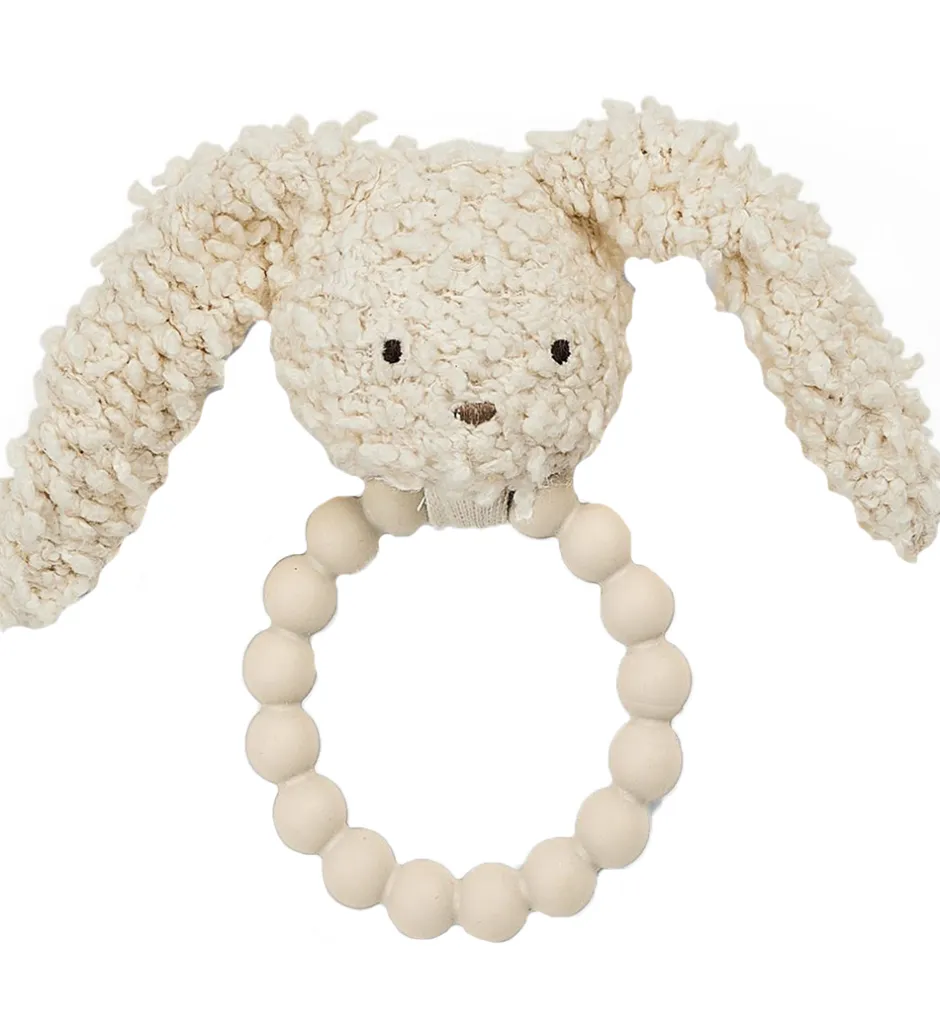 Bideringe*Smallstuff Biderangle - Kanin - Silikone - Off White Bouclé