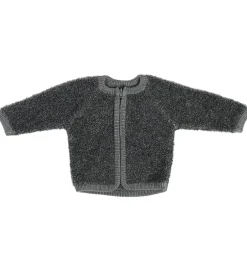 Børn Smallstuff Cardigan m Lynlås - Uld - Grey Melange