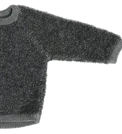 Børn Smallstuff Cardigan m Lynlås - Uld - Grey Melange