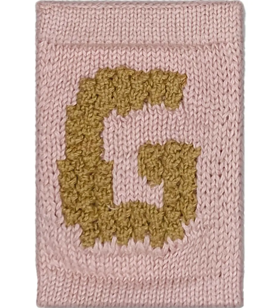 Smallstuff Strikket Bogstav - G - Rosa Alfabet