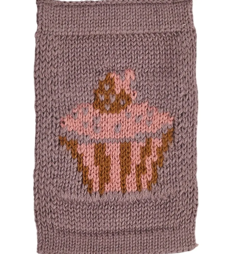 Flagranker|Dekoration*Smallstuff Strikket Flag - Fødselsdagskage - Rosa Motiv