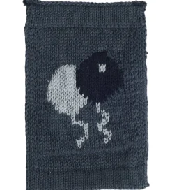 Flagranker|Dekoration*Smallstuff Strikket Flag - Fødselsdagsballoner - Blå Motiv