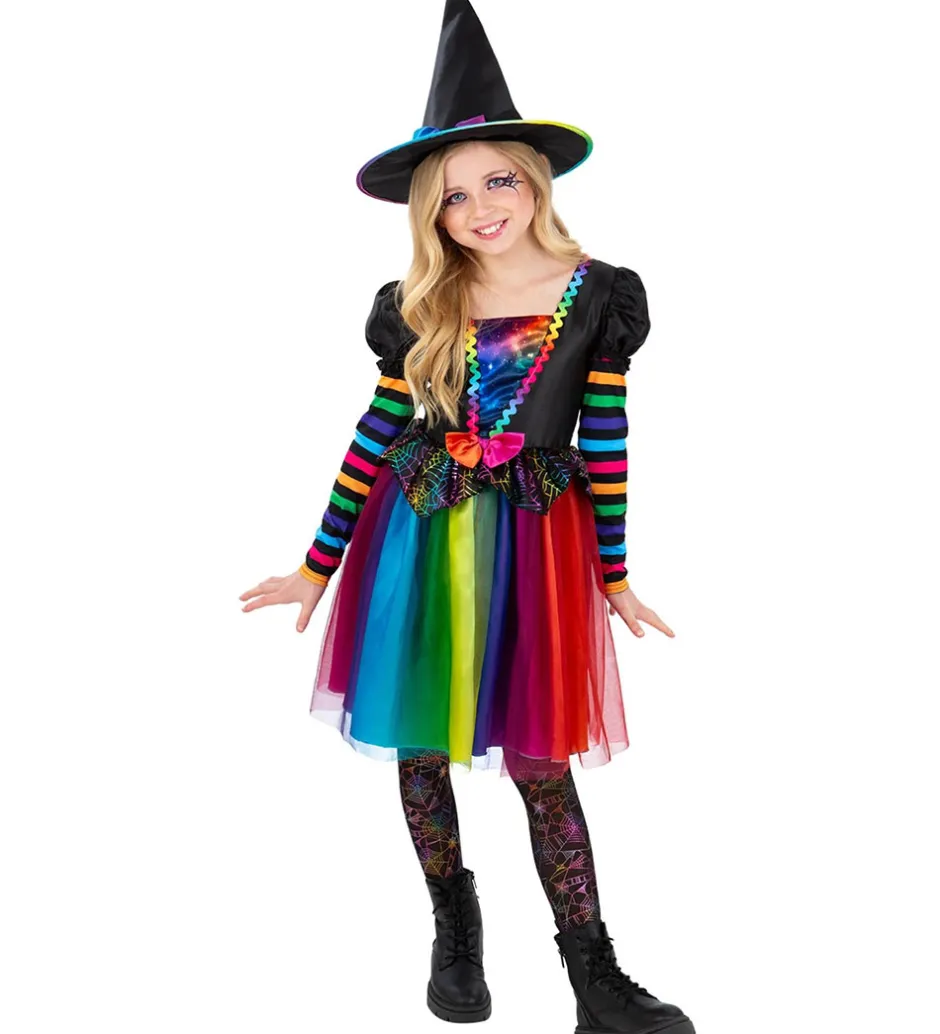 Smiffys Udklædning - Rainbow Witch - Multifarvet